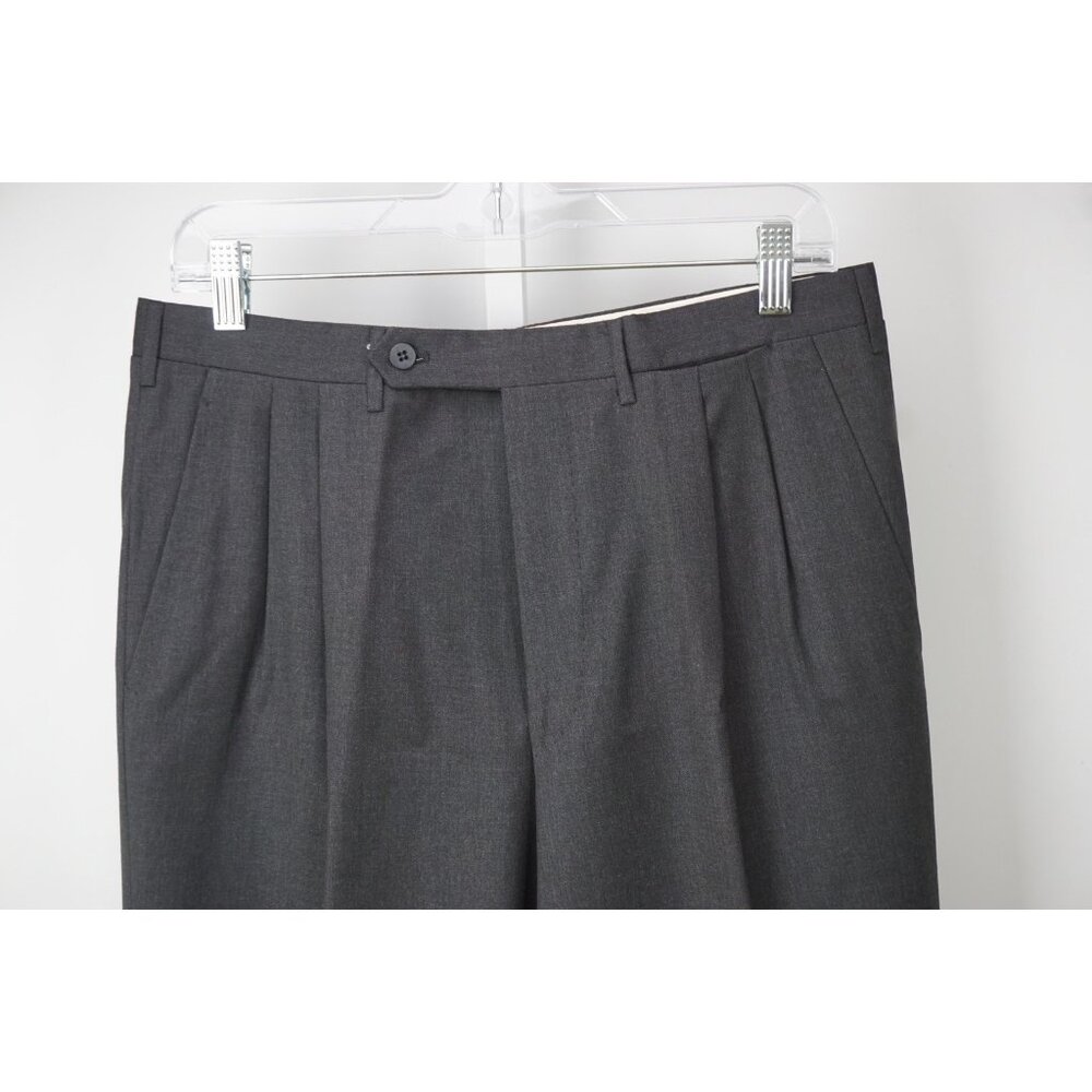 Rota Solid Dark Gray 100% Wool Mens Dress Pants Sz 48 BRAND NEW